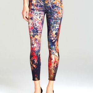 Hudson Splatter Grafitti Skinny Jeans